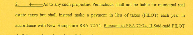 Pennichuck not liable for real estate taxes nashua