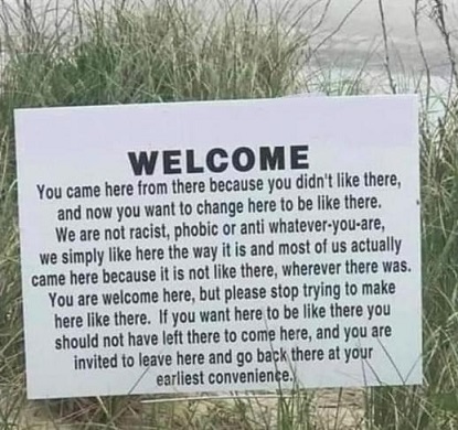 Don't be like there when you come here!