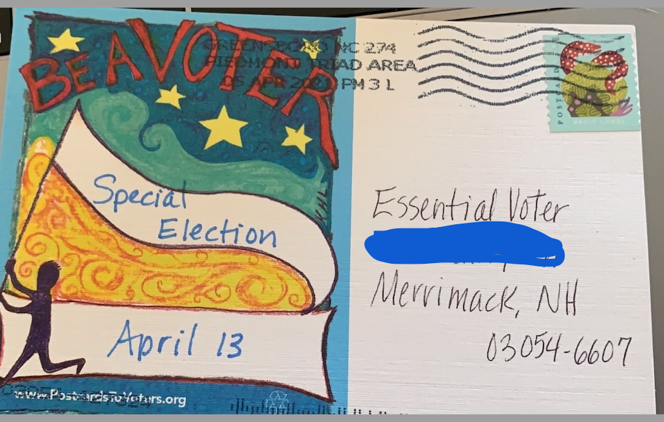 Out of state cards to vote for Dems in Merrimack Election