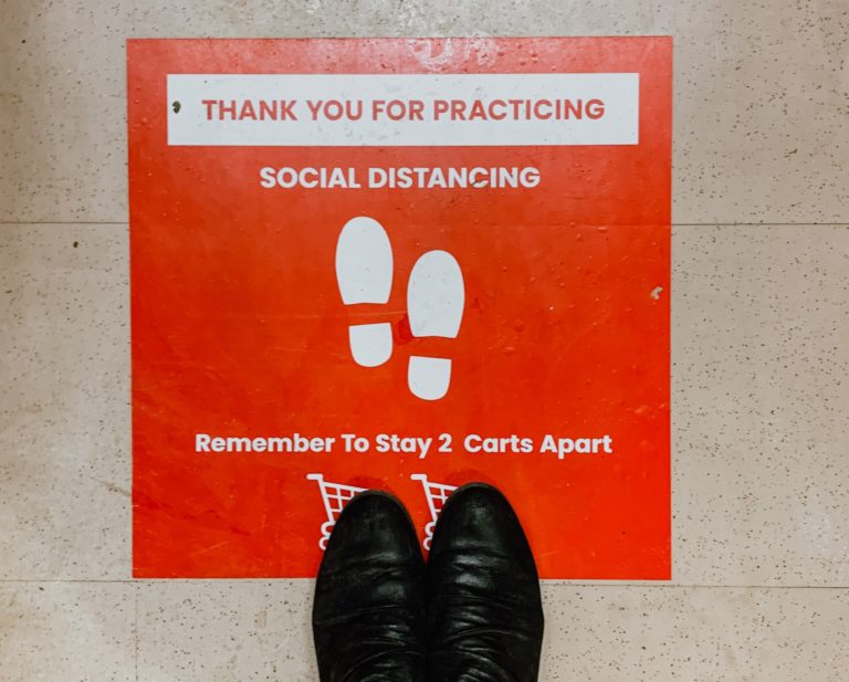 Social DIstancing Floor Sticker