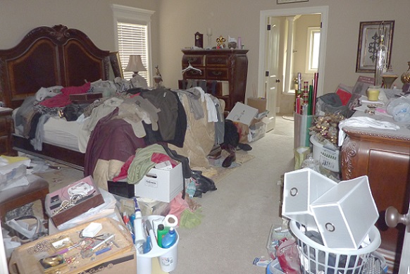 Cluttered Bedroom