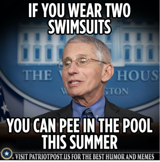 Fauci meme two swimsuits