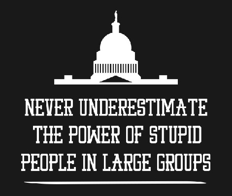 Never underestimate the Power of Stupid People in large Groups