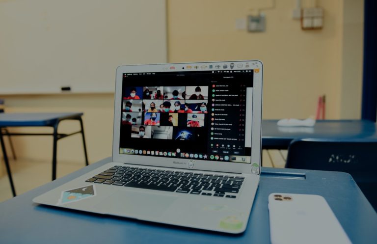 Zoom school meeting laptop