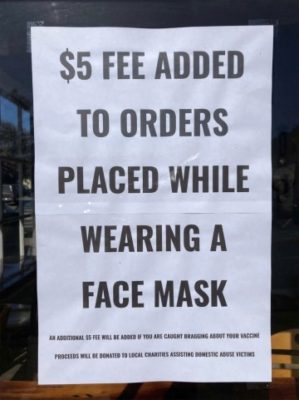 restuarant-fee-for wearing a mask