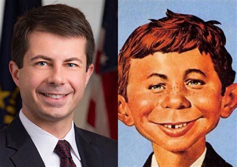 Pete Buttigieg and Alfred E Neuman