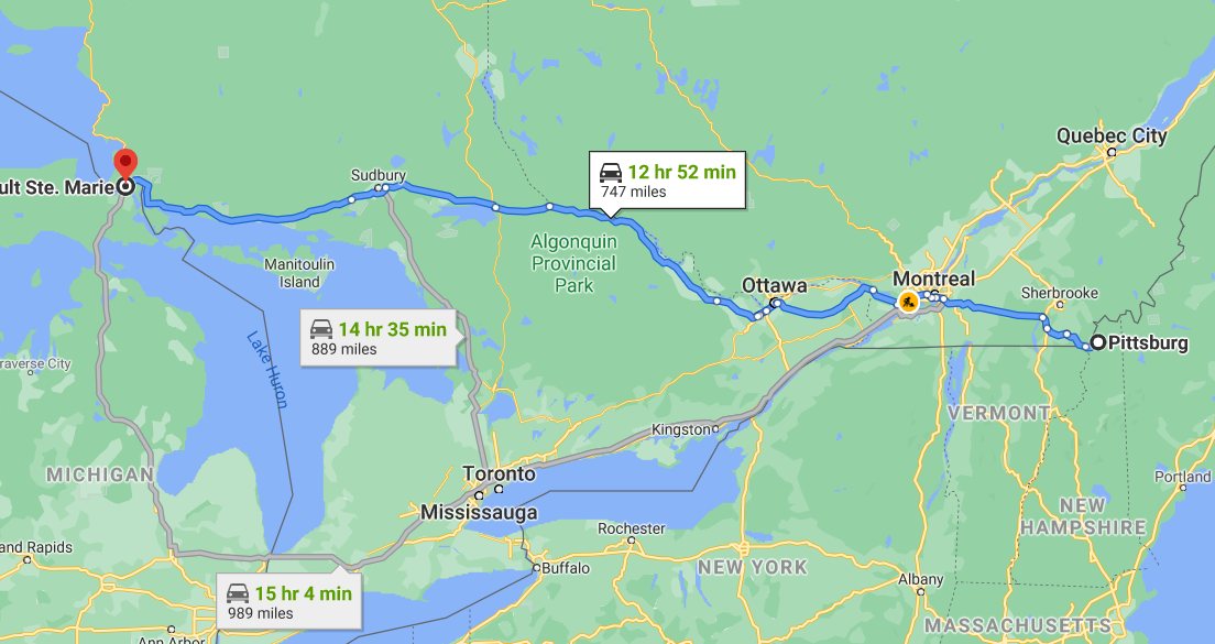 Pittsburg nh Sault Ste Marie Mi