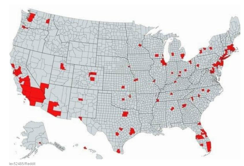 Population Disperson of the US