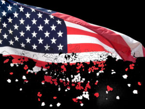 american flag disintegrating