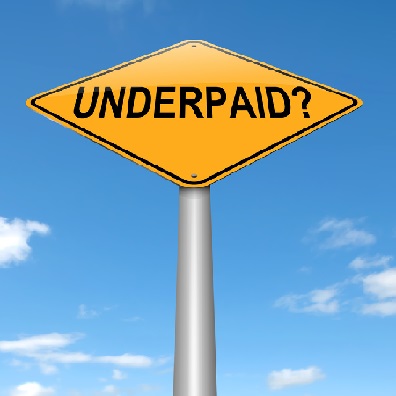 Underpaid concept.