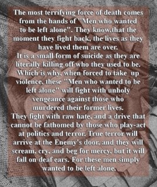 We just wanted to be left alone