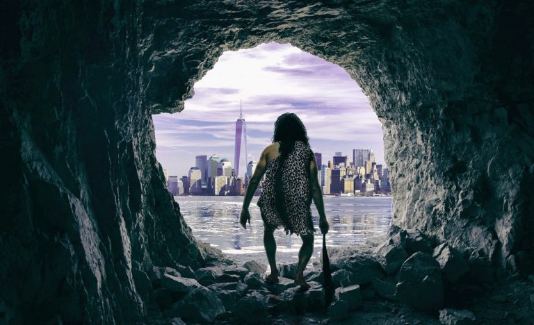 Cave caveman pre-hitory new york city backdrop