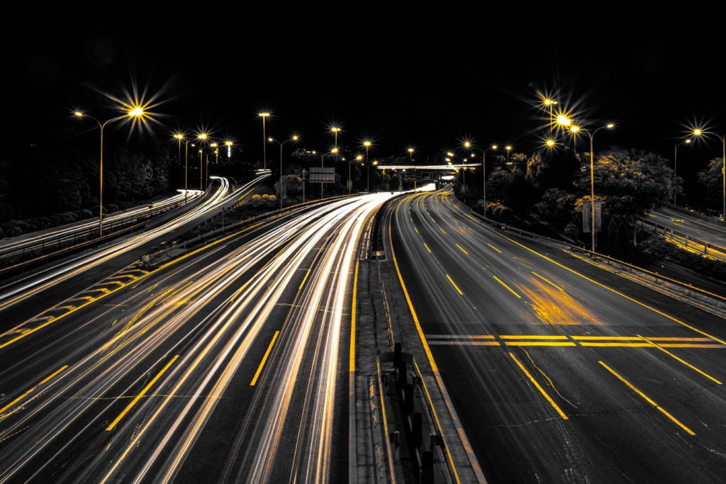 Highway interstate night time