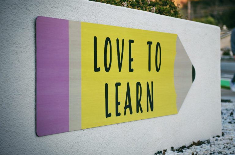 Love to learn sign