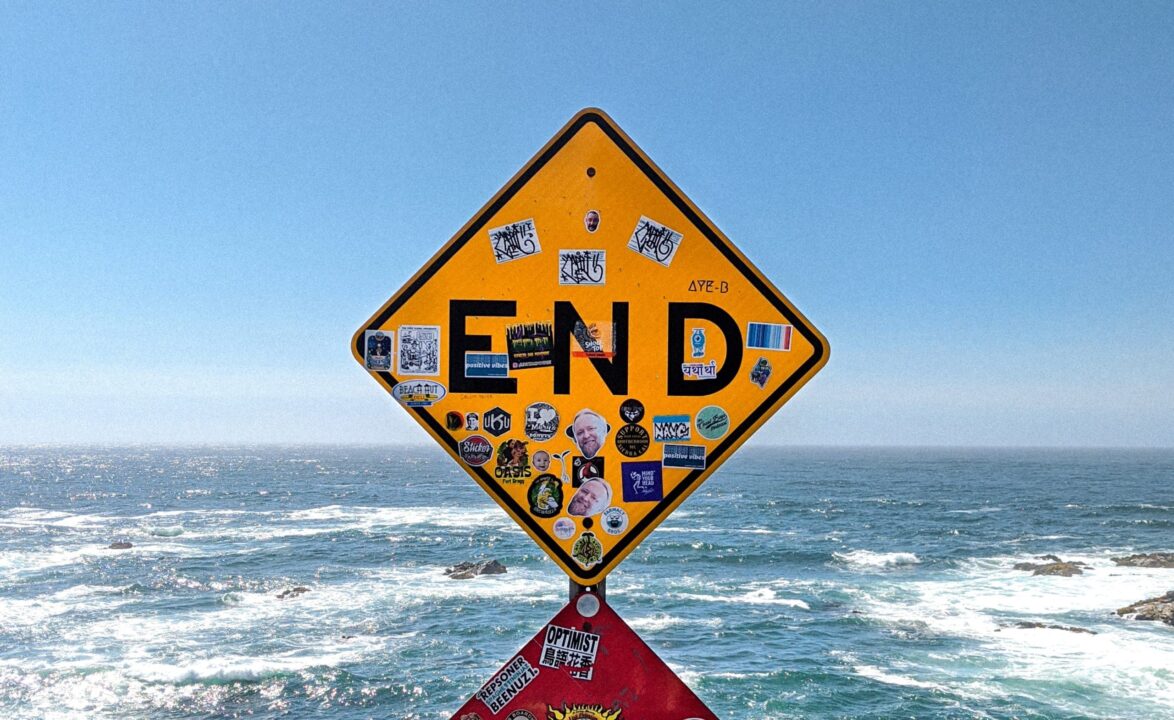 Sign Ocean End California