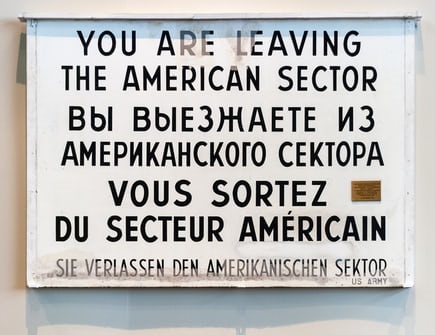 You are leaving the American Sector