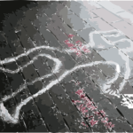 crime-scene body outline murder dead