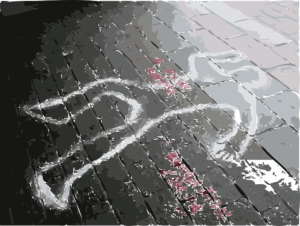 crime-scene body outline murder dead
