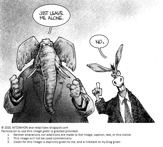 Elephant-DonkeyDebate leave me alone - notice