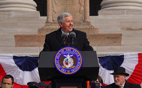 Missouri Gov Mark Parson screen grab Pason Gov page