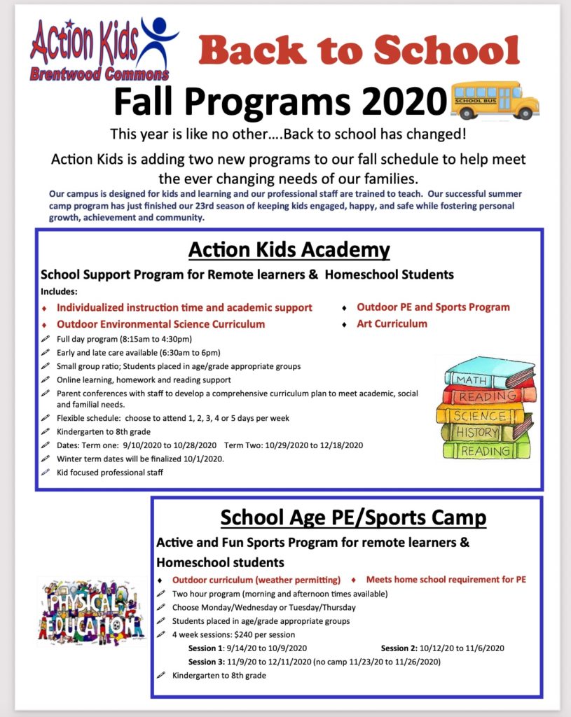 SAU6 Action Kids offerings