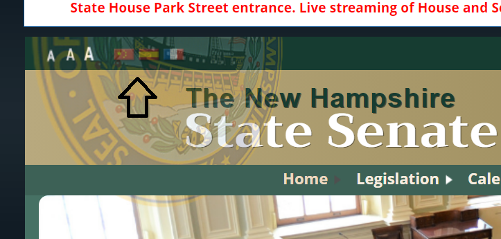 langauges header link State senate