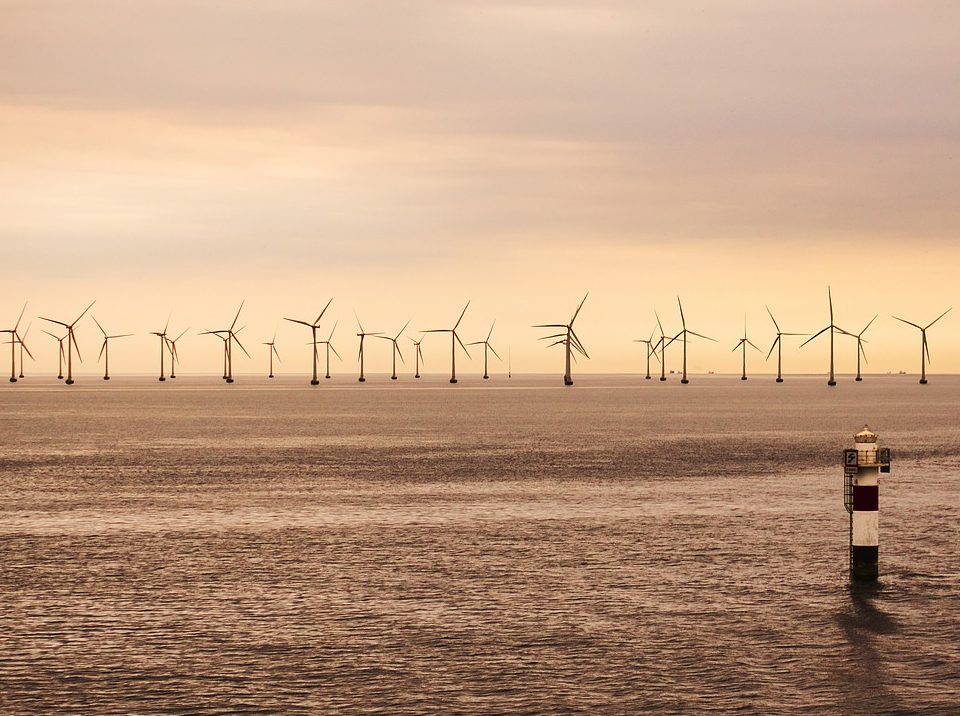 windmill off shore wind