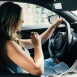 woman car driving
