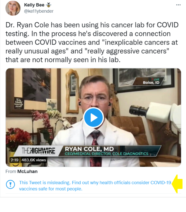 Dr Ryan Cole vs Twitter on vaccines