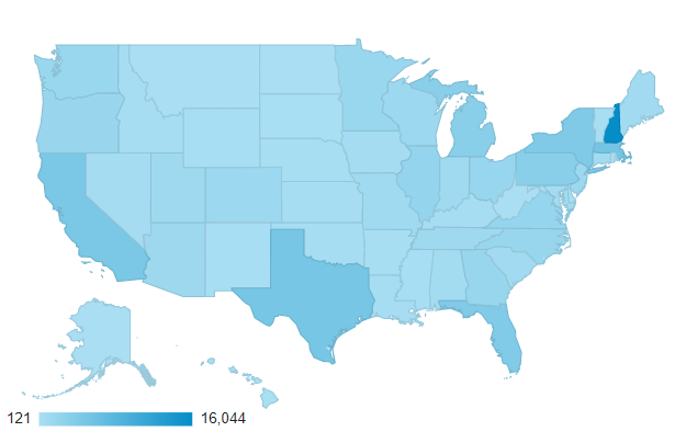 Grok US Traffic 8-14 to 9-14 by state