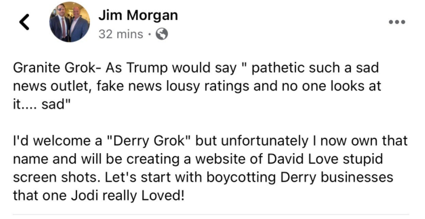 Jim Morgan - Buy Derry Grok.