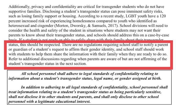 Loudoun County VA staff dont have to tell parents kids went trans