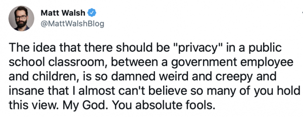 Matt Walsh Twitter No privacy for teachers
