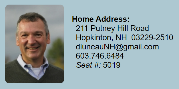 NH Democrat David Luneau (D) Merrimack Dist 10 - Screen Grab NH House Website