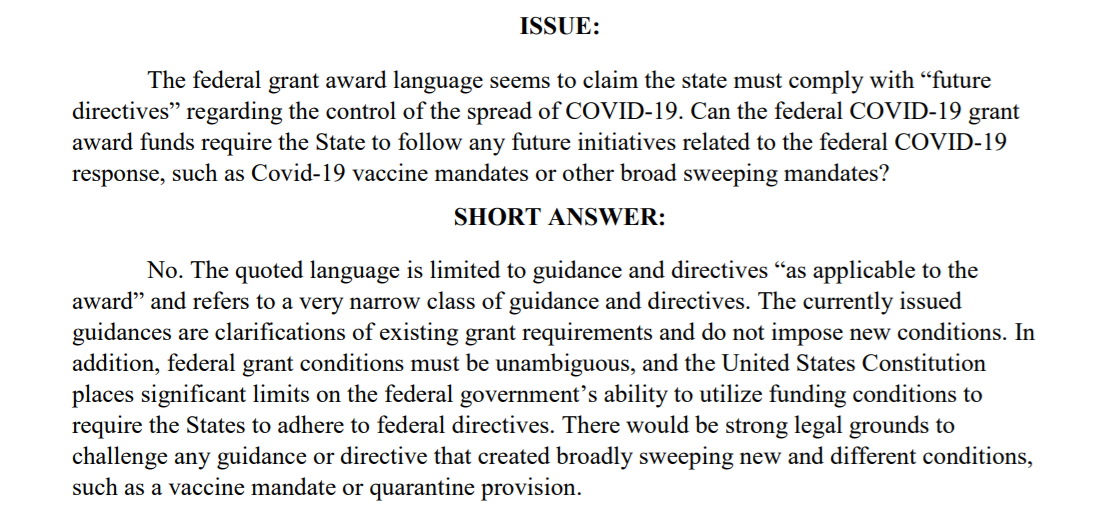 NH AG DHHS Grant Memo Response