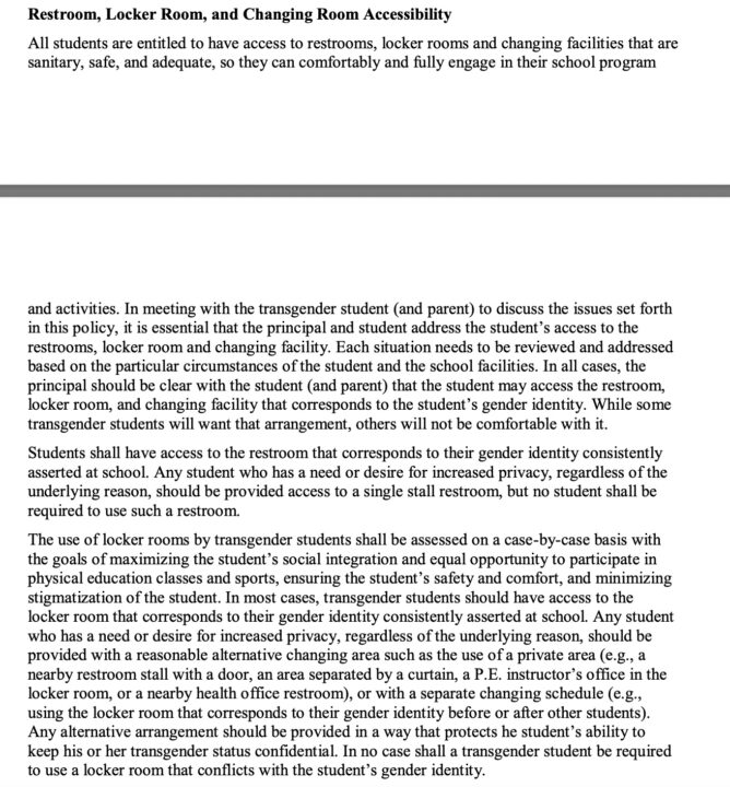 NHSBA JBAB policy - Trans bathrooms in public schools