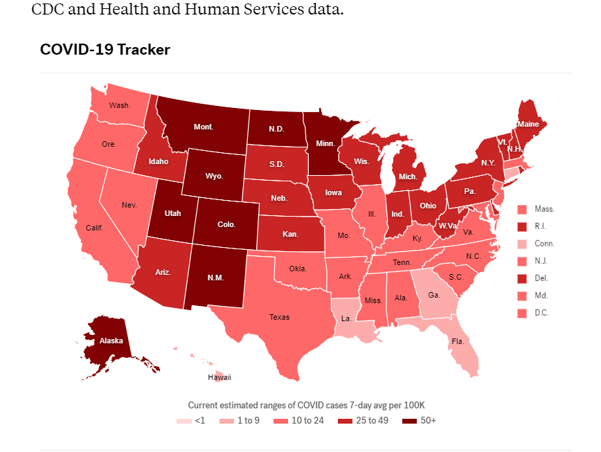 ABC News CDC Cornoavirus map