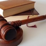 Gavel law books courts