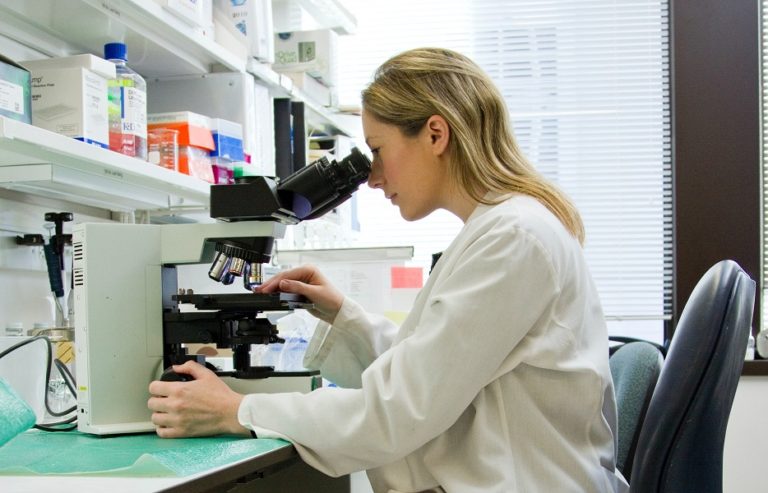 Woman sceince scientist researher lab