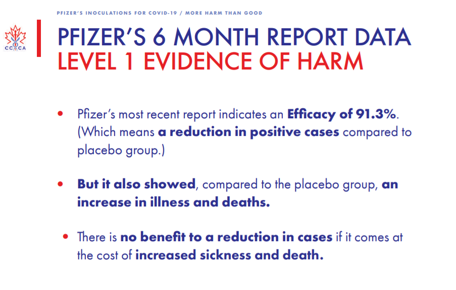 CCCA Do No Harm Screen grab 6 month evidence of harm