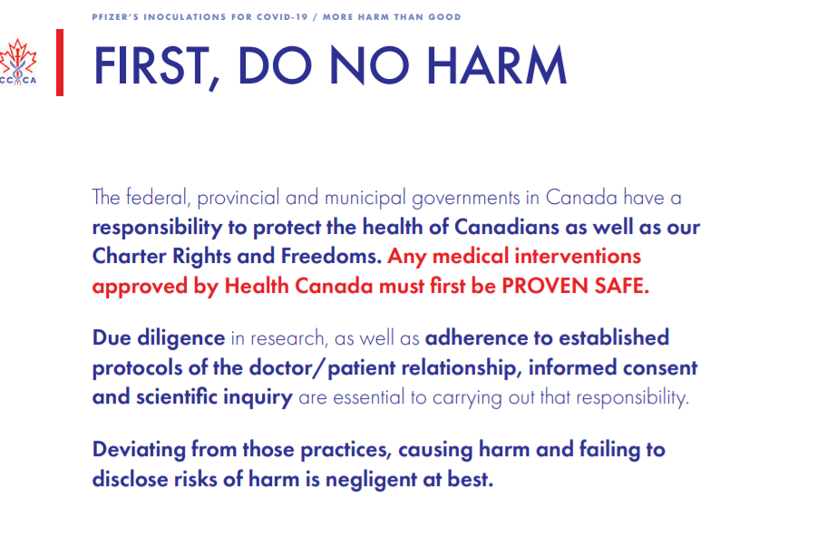 CCCA Do No Harm Screen grab