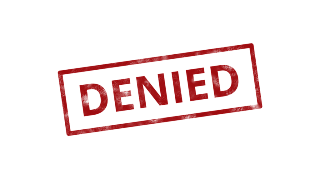 Denied rubber satmp Original Image by tswedensky from Pixabay