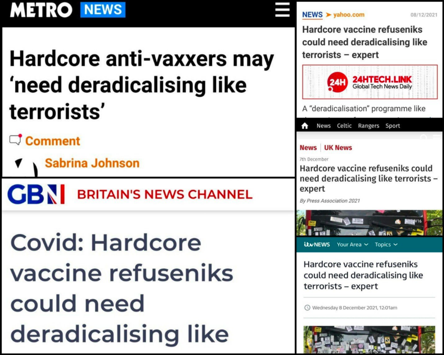 Hardcore anti vaccine headlines