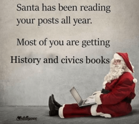 Santa to deliver History and Civics Books Powerline