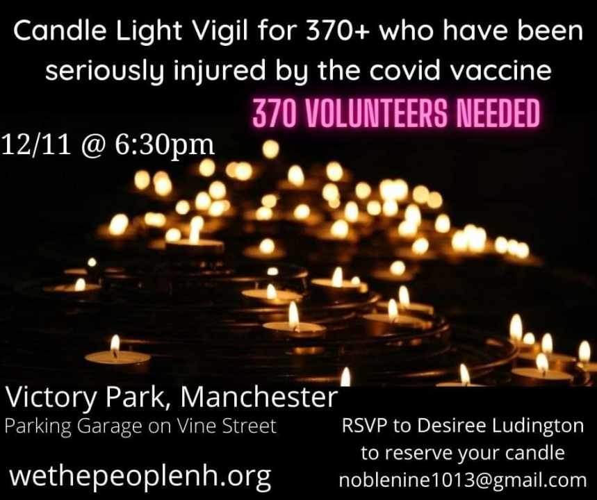 Candlelight vigil for vaccine victims