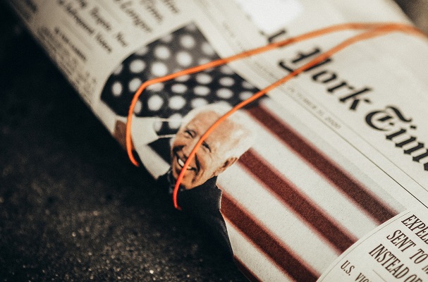 Joe Biden front page NYT original Photo by Jon Tyson on Unsplash
