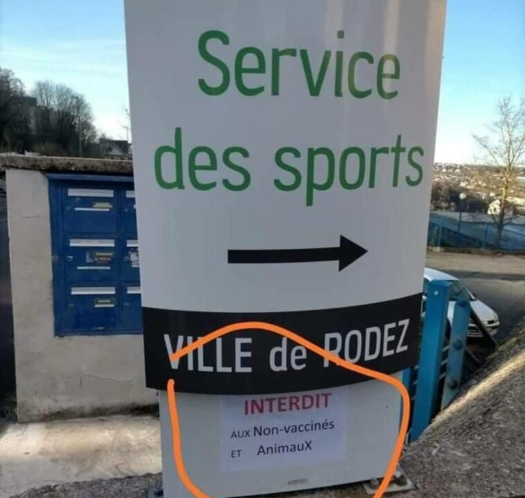 Service de Sports Animals an unvaccinated forbidden