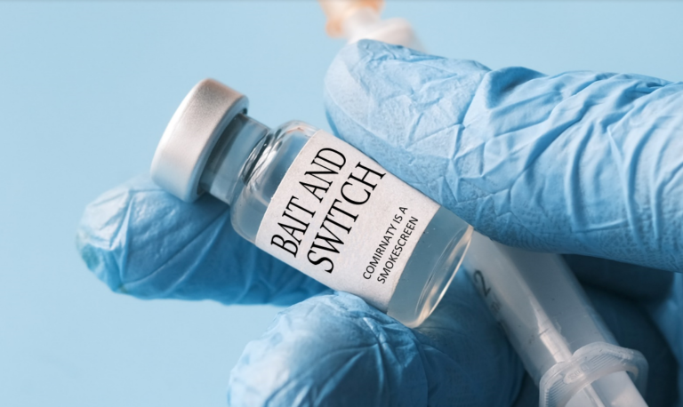 Vial and syringe Comirnaty is a smokescreen