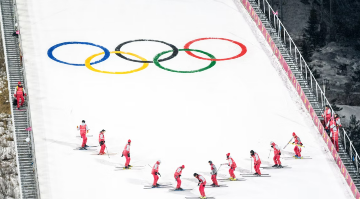 Olympics skiiers fake snow Unsplash
