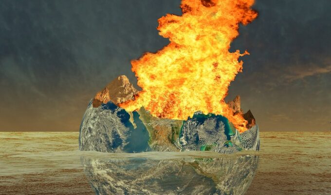 Earth on fire pixaby